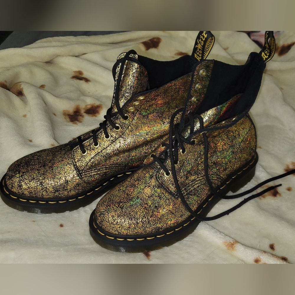 Dr. Martens 1460 Pascal Gold Iridescent Crackle